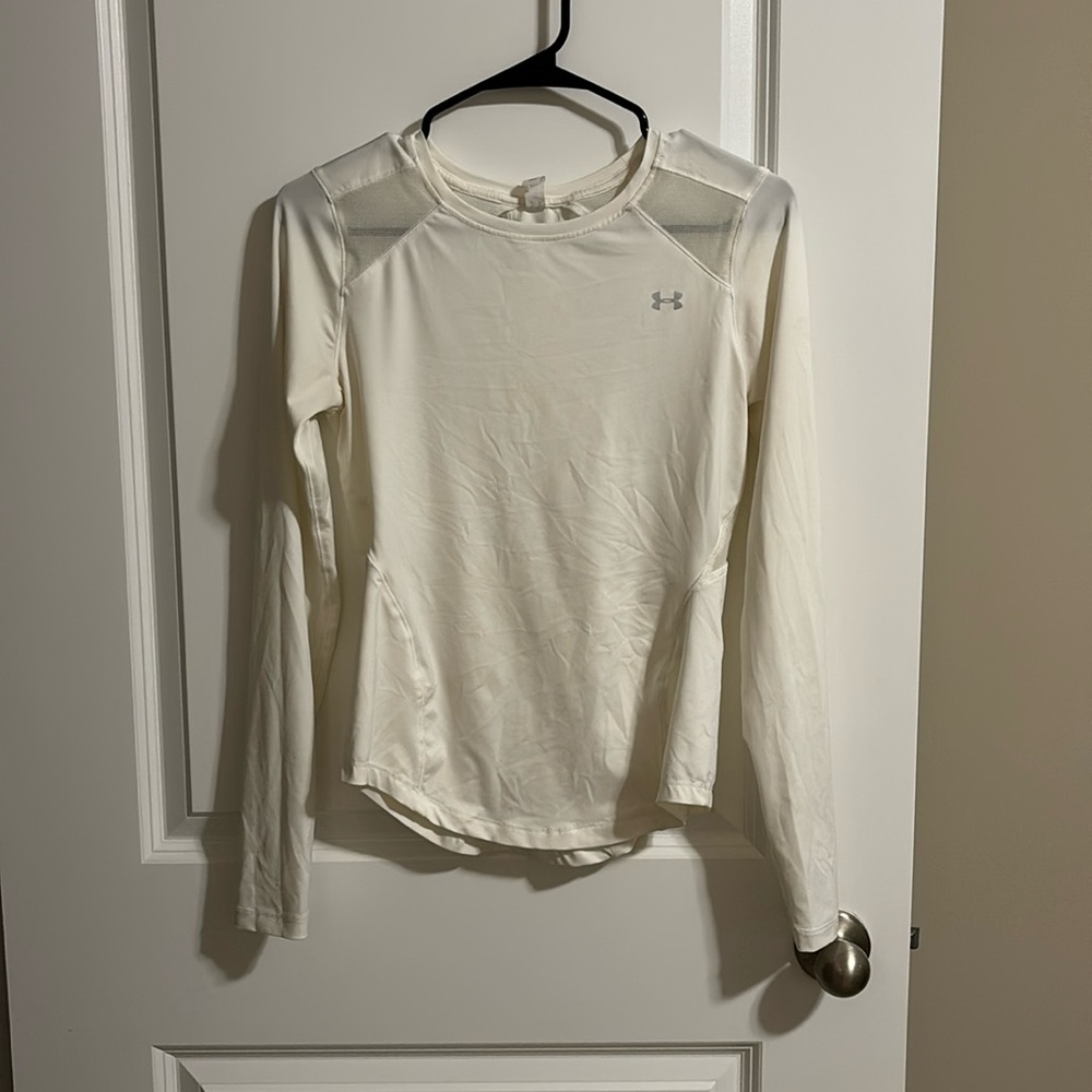 under armour long sleeve, white, size xs